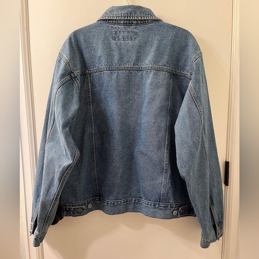 Wrangler Hero Vintage Denim Blue Jean Trucker Jacket sz XL - Picture 4 of 5